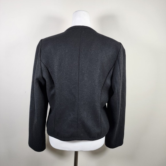 Smart Set Jacket Womens Large Wool Blend Crop Elegant Coat Office‎ Formal Tweed - Picture 4 of 12